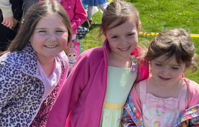 From left, Sadie Blizard, 6, of Rochester, Lucy Ehlers, 6, and Rose Ehlers, 4, both of Lakeville, enjoyed the day.
