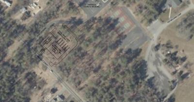 A diagram for the proposal for a fire station that would be built on Precinct Street near the Lakeville Senior Center.