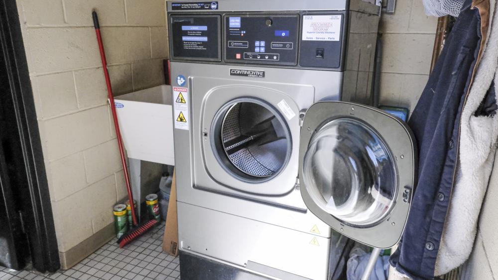 The extractor that is used to clean first responders' equipment of carcinogens. Garant said it can only wash half of a set of gear at a time, which creates a backup of equipment that needs to be cleaned. NONE