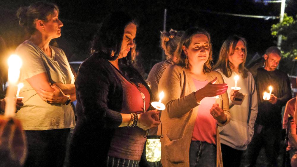 Nadolny's friends, family members and past classmates from Middleboro High School were present at the vigil. NONE