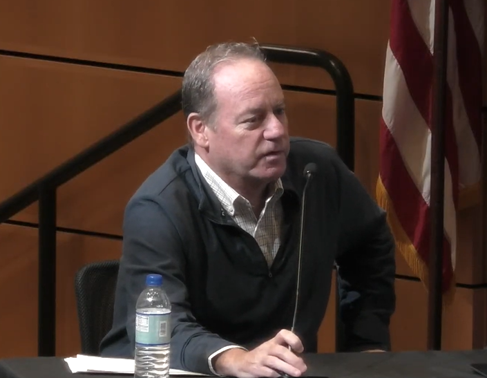Middleboro Public Schools Director of Business and Finance shared "good news" with the Middleboro School Committee at his final meeting in his role. Photo source: Middleborough Educational Television