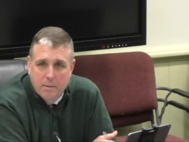 James McGrail announced the concrete donation at the Monday, Dec. 15 Middleboro Select Board meeting. Photo source: MCCAM