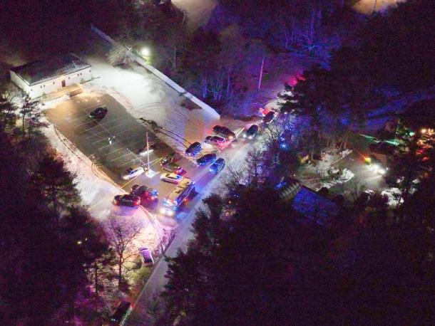 Emergency personnel responded to the Saturday, Jan. 24 shooting in Carver.  Photo source: David Curran