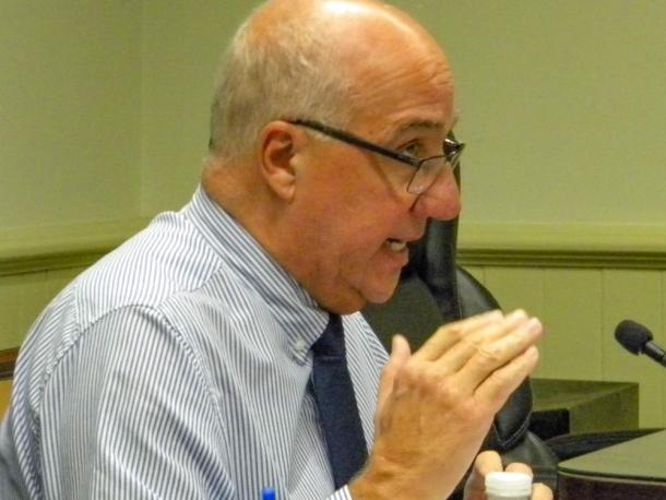 Robert Nunes discussed the new articles that needed to be added ahead of the Fall Special Town Meeting. Photo by Christian Uva