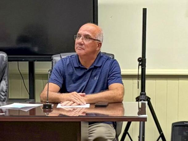 Robert Nunes at a Sept. 14 Middleboro Select Board meeting. Photo by Christian Uva
