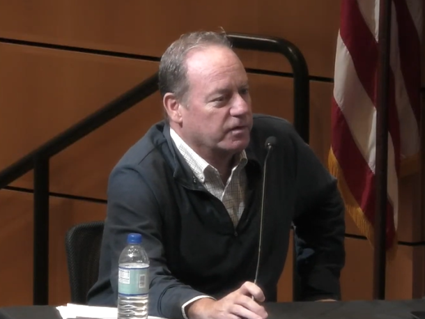 Middleboro Public Schools Director of Business and Finance shared "good news" with the Middleboro School Committee at his final meeting in his role. Photo source: Middleborough Educational Television