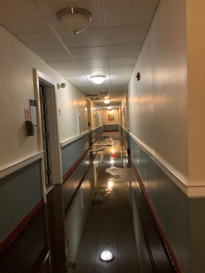 A picture of the leak at the Lakeville apartment building. Source: Lakeville Fire Department