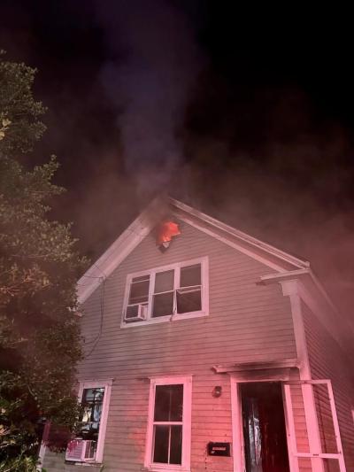 The fire was brought under control within 30 minutes, but flames had already destroyed most of the first and second floors and the attic.