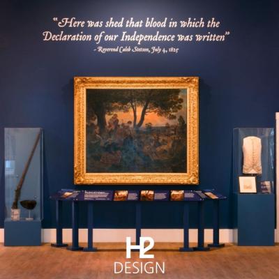 Each piece of the Lexington exhibit was designed and built in-house at the mother-daughter duo's Middleboro studio. 