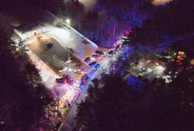 Emergency personnel responded to the Saturday, Jan. 24 shooting in Carver.  Photo source: David Curran