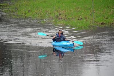 Kristin Guerra sails on the high waters. 