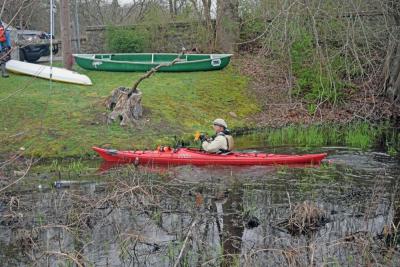 Bill Orphanos reaches the end of the race. 