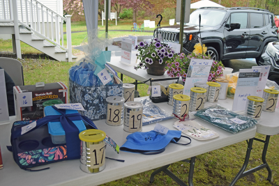 Some of the silent auction items. 