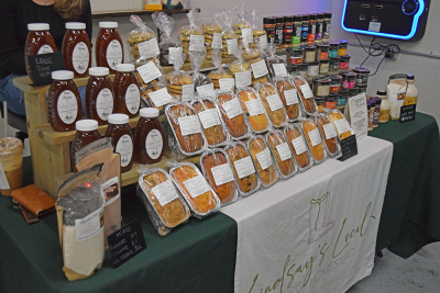 Locally made baked goods were available for sale.