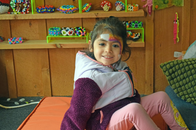 Camilla was very happy to have had her face painted.