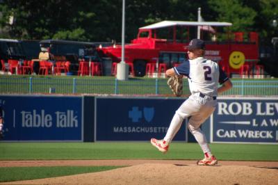 Peit Kanakis winds up for a pitch. 