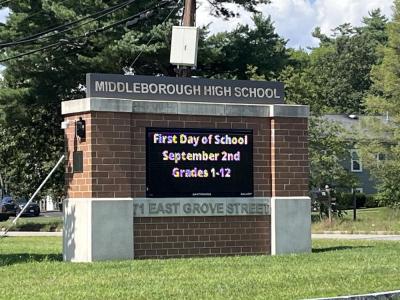Middleboro students grades 1 through 12 start class on Sept. 2. Photo by Christian Uva