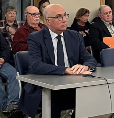 Robert Nunes at a 2023 Lakeville Select Board Meeting. File photo