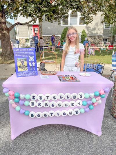 Estelle, 10, raised money from her bracelet sales for Dana Farber Cancer Institute. Submitted photo