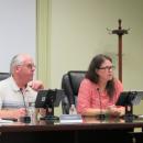 Select Board members Thomas White and Teresa Farley at the Monday night meeting. 