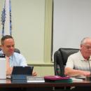 Select Board members Mark Germain and Thomas White during the Sept. 29 meeting. 
