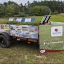 The traveling cranberry bog teaches about the growth and harvest of cranberries. 