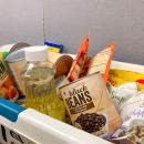 Attendees were asked to donate a shelf-stable food item.  Attendees were asked to donate a shelf-stable food item.