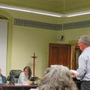 Brian Grady addresses the Select Board at the Oct. 20 meeting. 