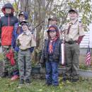 Cub Scouts pose at the ceremony. Photo by Sam Tucker