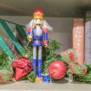 Holiday decorations adorned every surface of the estate. 