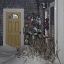 Snow piles up outside a Middleboro house. Photo source: Lorna Brunelle