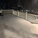 A house is 'decked' with snow. Photo source: Elizabeth Poirier