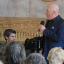 Chris Morris, left, and John Murelle performed songs composed by the Gershwin brothers in the Middleboro Town Hall ballroom on Sunday, Feb. 15. Photos by Grace Roche