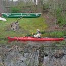 Bill Orphanos reaches the end of the race. 