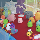 Crocheted creatures. 