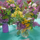 Bouquets arranged for Mother's Day at the Lakeville plant sale.