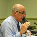 Robert Nunes discussed the new articles that needed to be added ahead of the Fall Special Town Meeting. Photo by Christian Uva