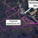 The proposed site of the warehouse, which would abut the railroad tracks along Wareham Street near the Middleboro-Rochester border. Photo source: Wareham Conservation Commission