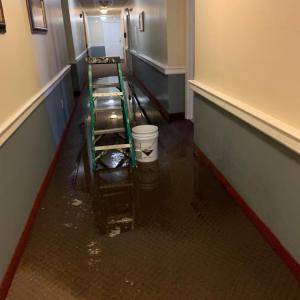 A second picture of the leak at the Lakeville apartment building. Source: Lakeville Fire Department