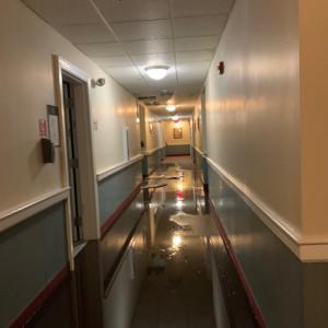 A picture of the leak at the Lakeville apartment building. Source: Lakeville Fire Department