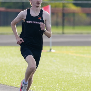Atley Phinney runs at a previous event for Middleboro High School. Photo source: Amber Spears