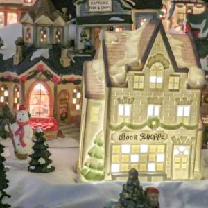 The Christmas village buildings once belonged to organizer Leilani Dalpe's mother. 