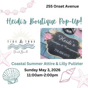 Heidi's Boutique Clothing Pop Up at Tide & True May 3rd