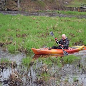 Jarred Orphanos nears the end of the race. 
