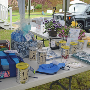 Some of the silent auction items. 