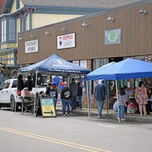 The town of Middleboro had a market to support small businesses. 