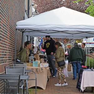 The market extended down side streets off Main Street.