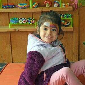 Camilla was very happy to have had her face painted.