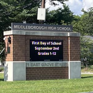 Middleboro students grades 1 through 12 start class on Sept. 2. Photo by Christian Uva