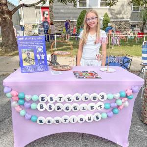 Estelle, 10, raised money from her bracelet sales for Dana Farber Cancer Institute. Submitted photo